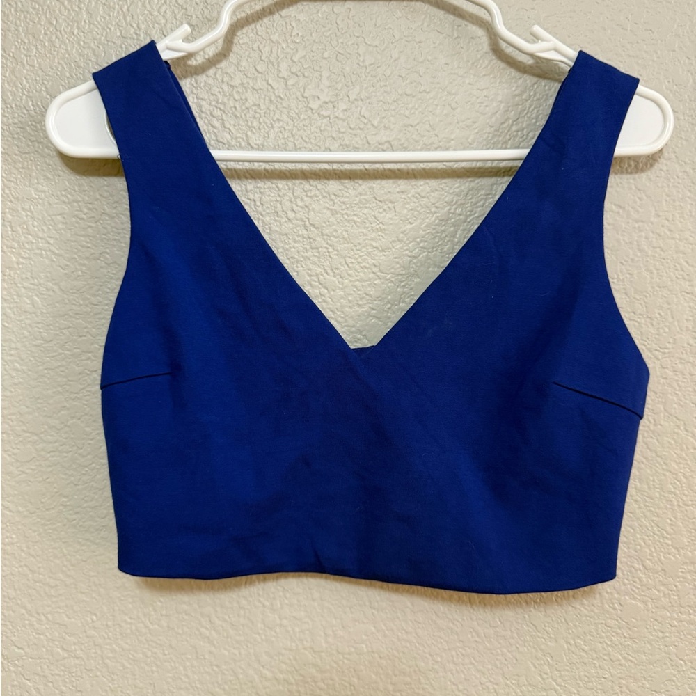 Forever 21 Royal Blue Crop Tank Top Back Zipper